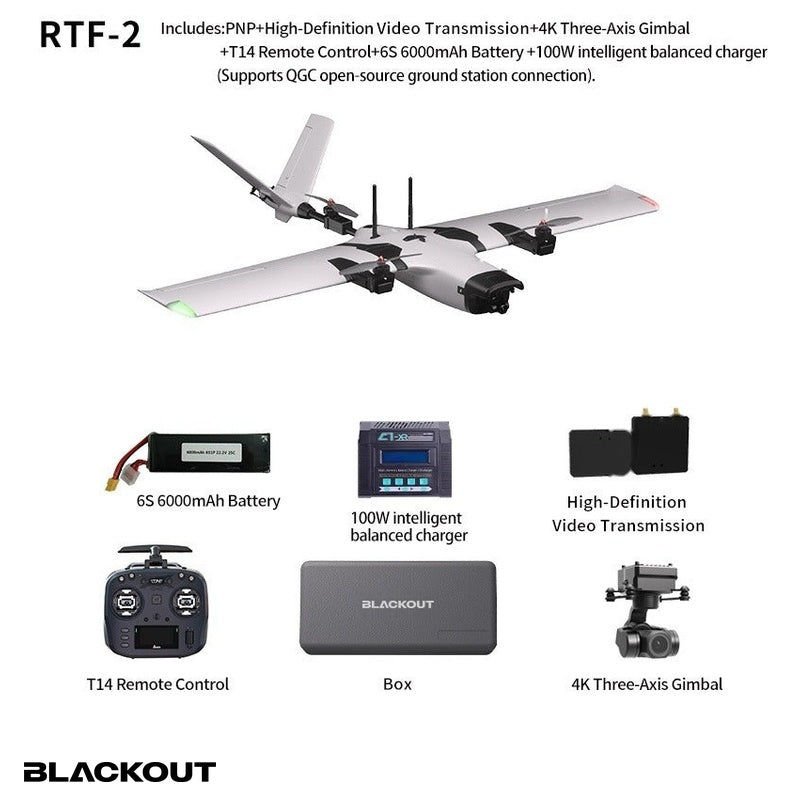 Blackout BOTRAPTOR VTOL Fixed-Wing Drone (RTF-1 and RTF-2)