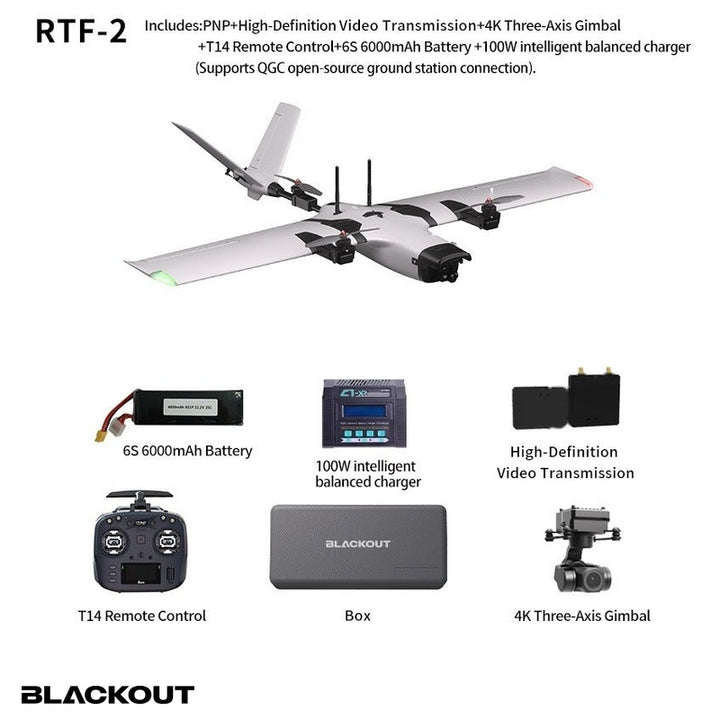Blackout BOTRAPTOR VTOL Fixed-Wing Drone (RTF-1 and RTF-2), view 10