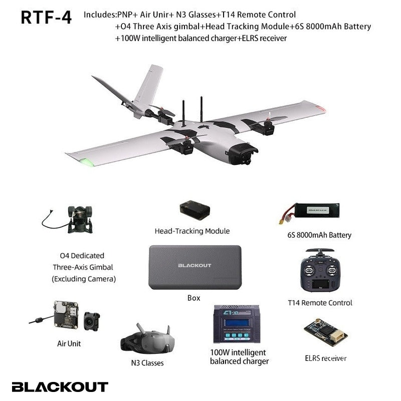 Blackout BOTRAPTOR VTOL Fixed-Wing Drone (RTF-3 and RTF-4), view 1