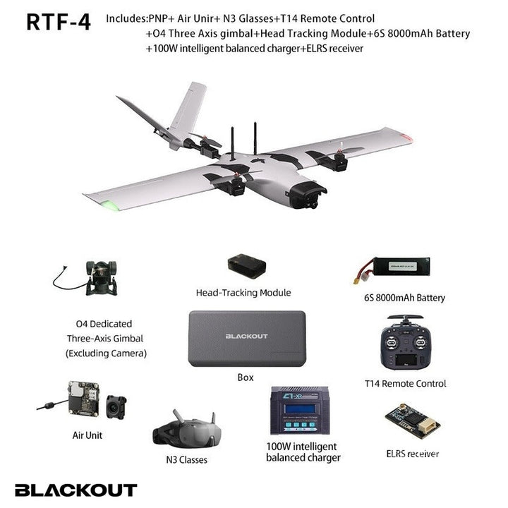 Blackout BOTRAPTOR VTOL Fixed-Wing Drone (RTF-3 and RTF-4), view 1