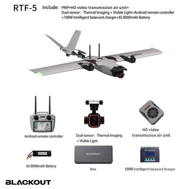 Blackout BOTRAPTOR VTOL Fixed-Wing Drone (RTF-5), view 1