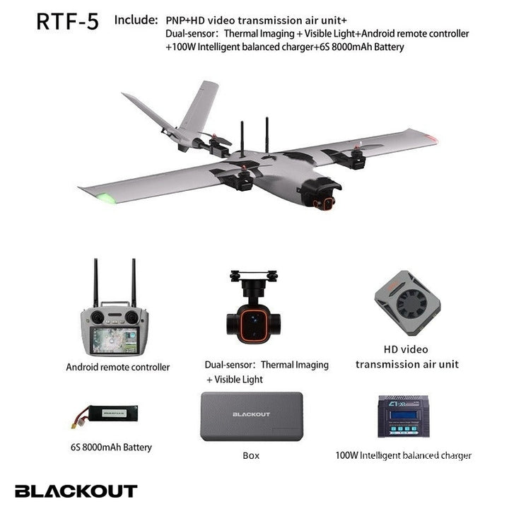 Blackout BOTRAPTOR VTOL Fixed-Wing Drone (RTF-5), view 7