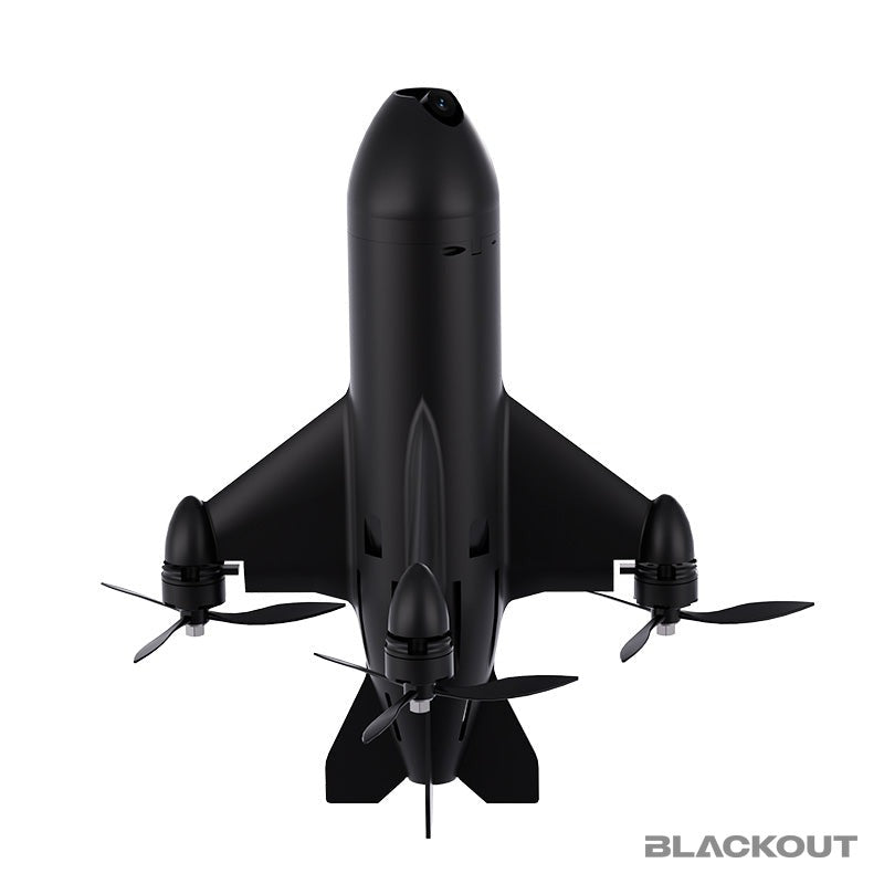 Blackout SkyReaper interceptor top view showing delta wings and four rotors