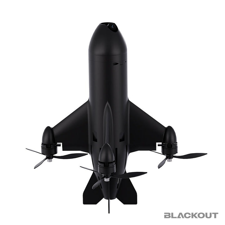 Blackout SkyReaper interceptor top view showing delta wings and four rotors