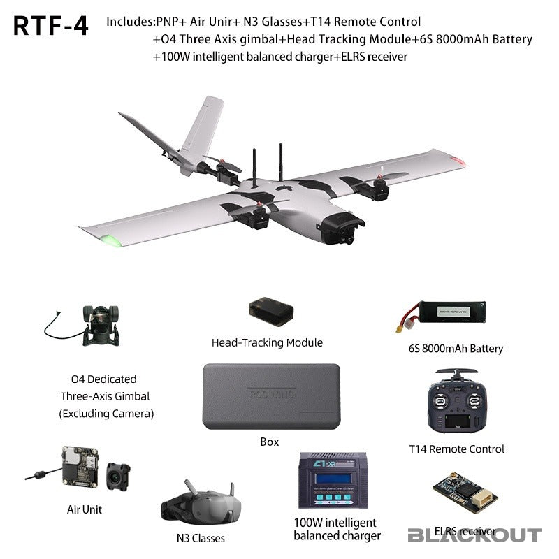 Blackout Y3 VTOL Fixed-Wing Drone (RTF-3 and RTF-4), view 1