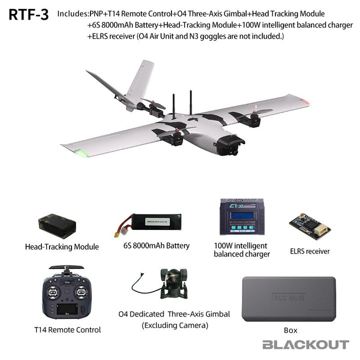 Blackout Y3 VTOL Fixed-Wing Drone (RTF-3 and RTF-4), view 9