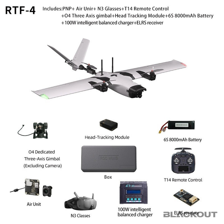Blackout Y3 VTOL Fixed-Wing Drone (RTF-3 and RTF-4), view 10