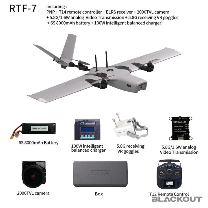 Blackout Y3 VTOL Fixed-Wing Drone (RTF-7 Starlight), view 9