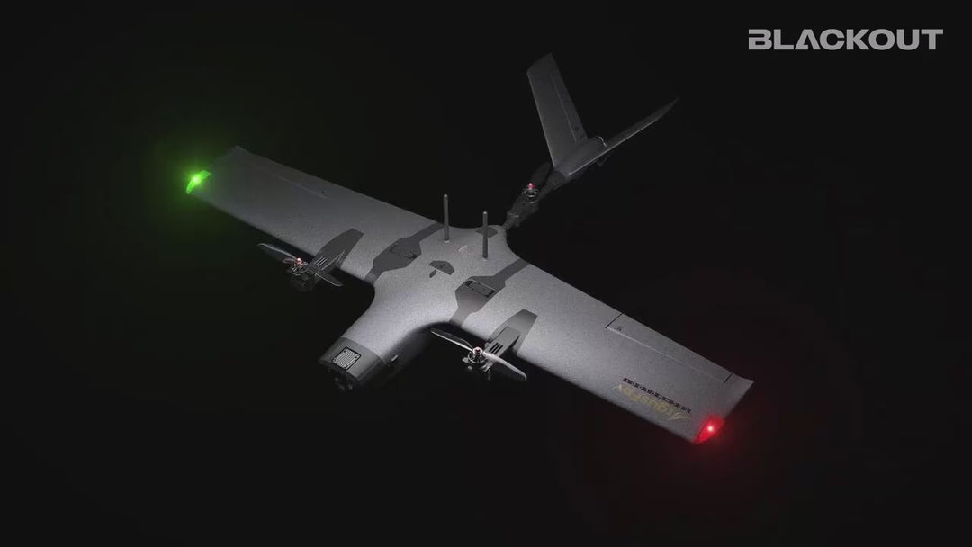 Blackout Y3 VTOL fixed-wing drone flight video