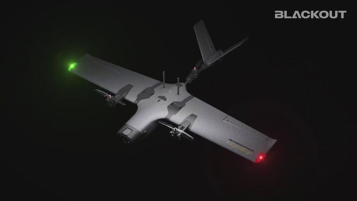 Blackout Y3 VTOL fixed-wing drone flight video